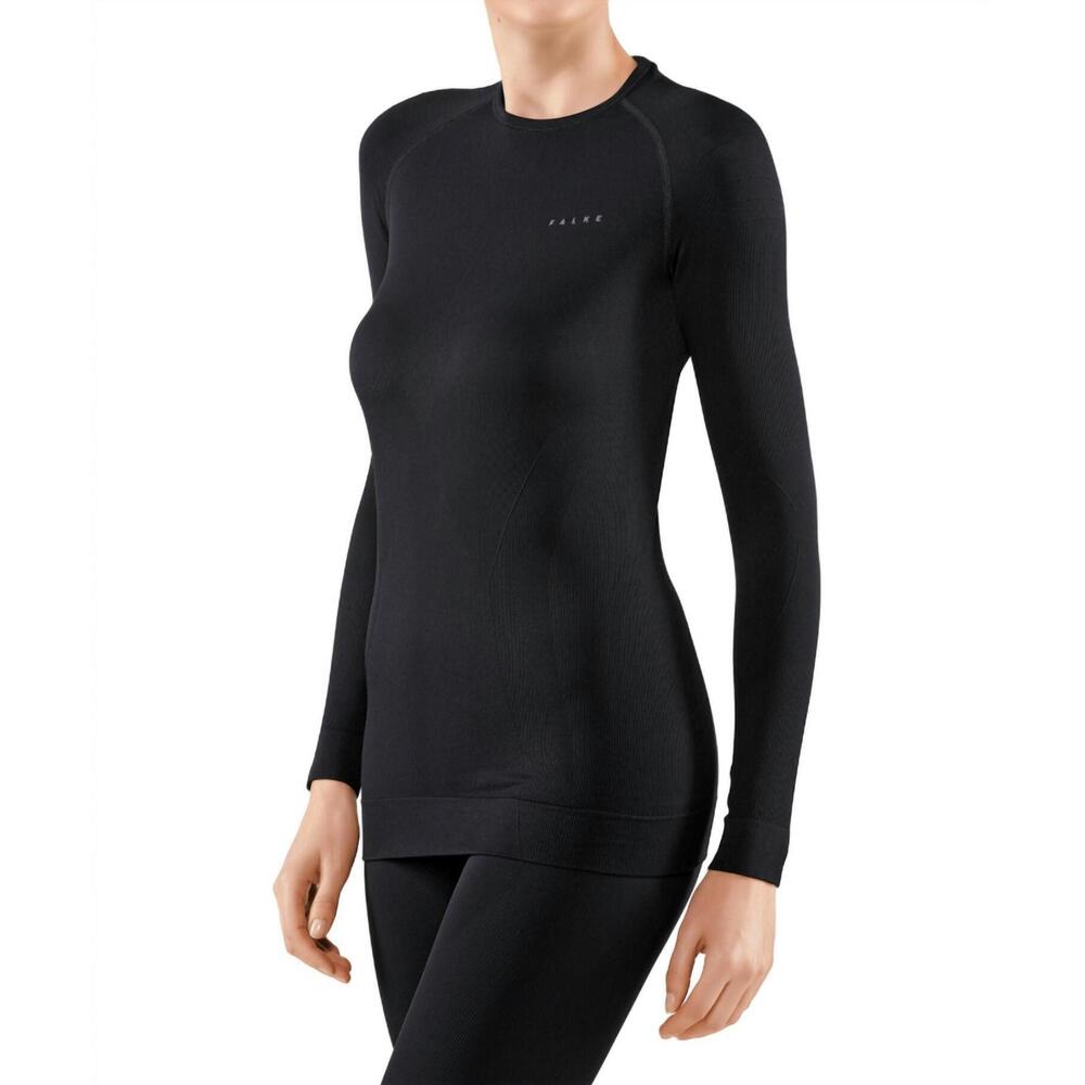 NEW FALKE long-sleeve maximum warm shirt in black